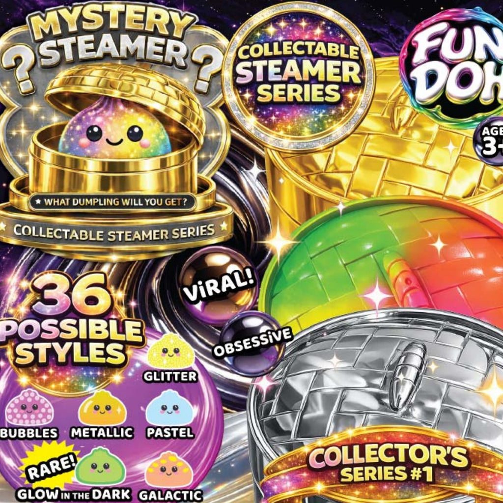 Fun Doh Fancy Mystery Dumpling Squishy Toy – 4in Collectible Series, Assorted Style
