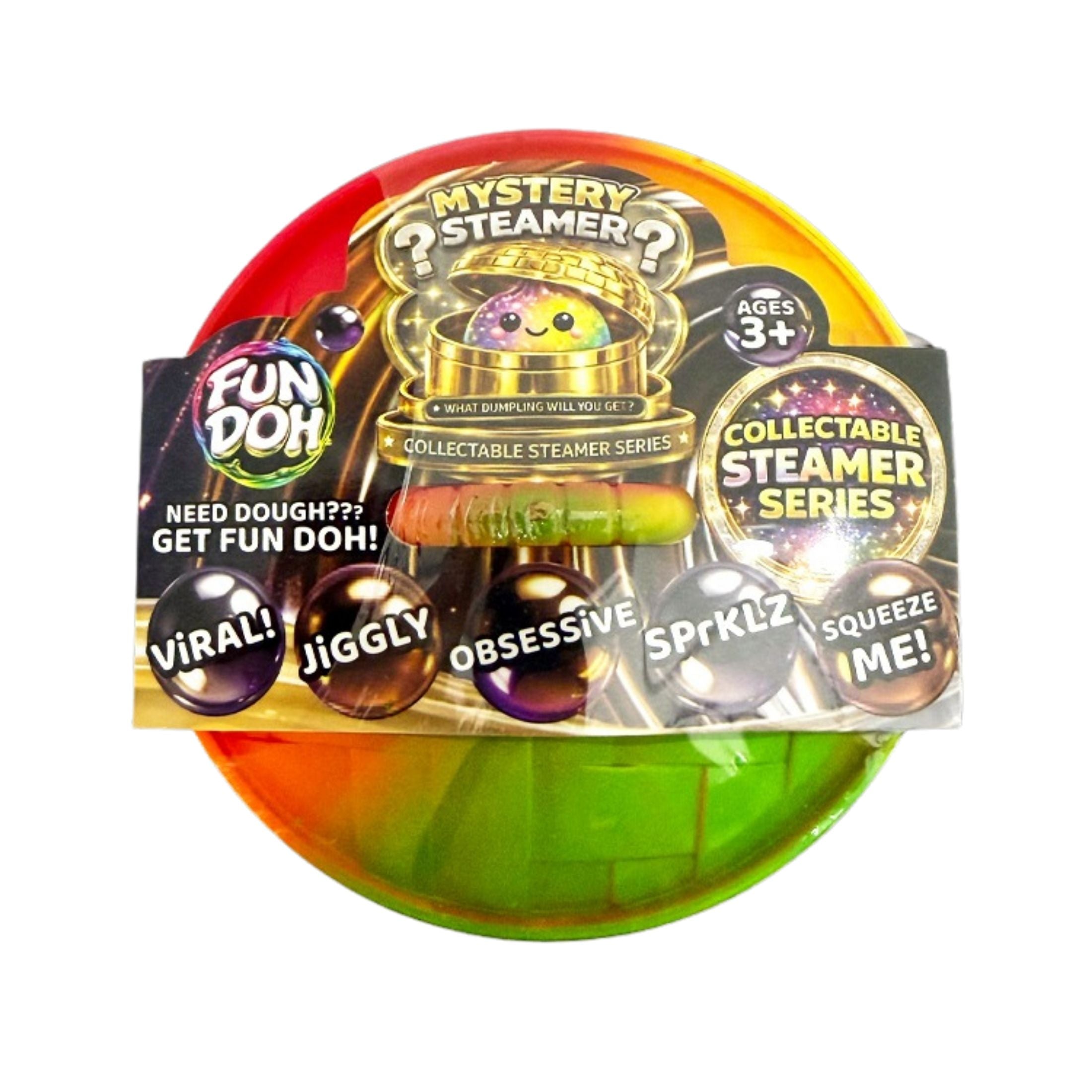 Fun Doh Fancy Mystery Dumpling Squishy Toy – 4in Collectible Series, Assorted Style