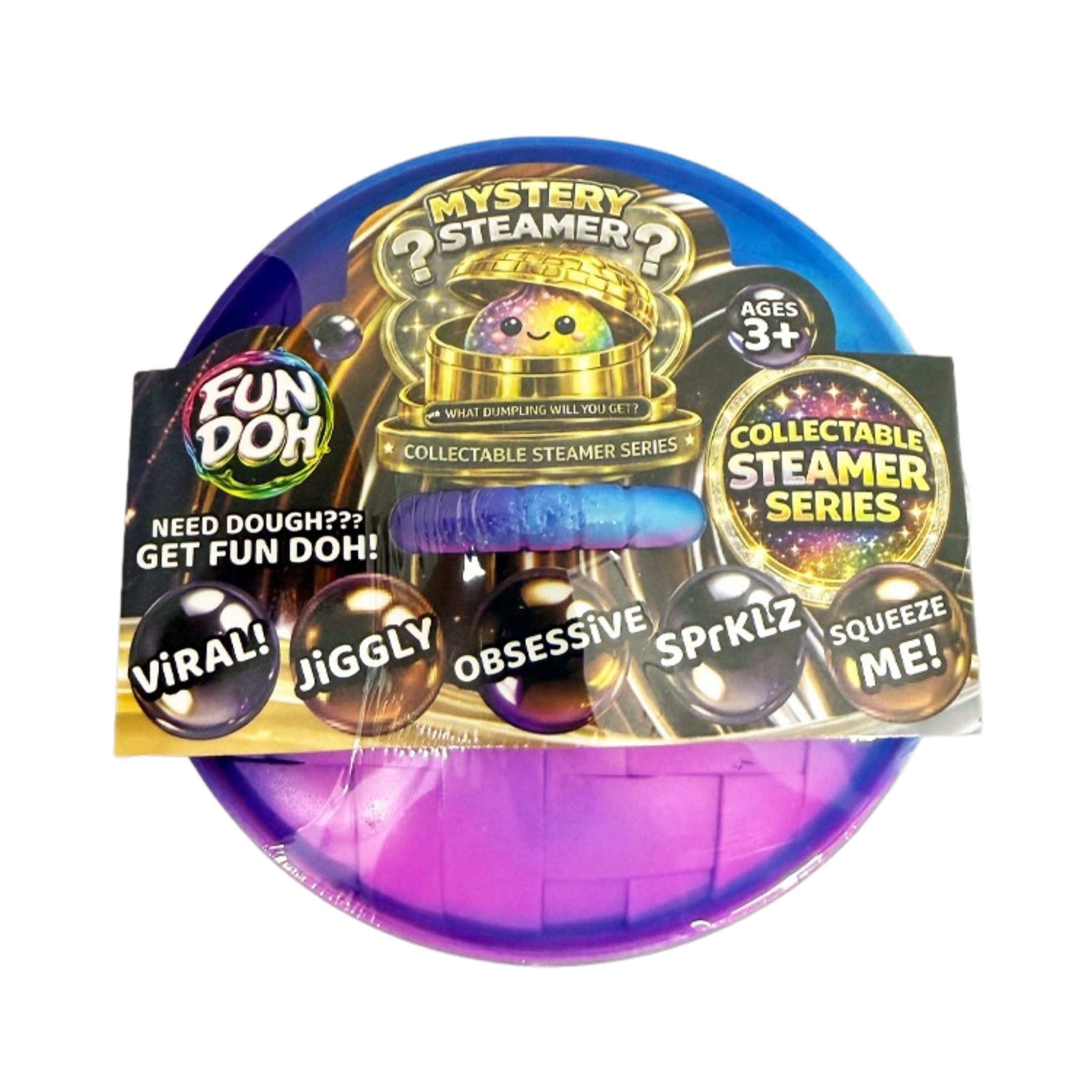 Fun Doh Fancy Mystery Dumpling Squishy Toy – 4in Collectible Series, Assorted Style