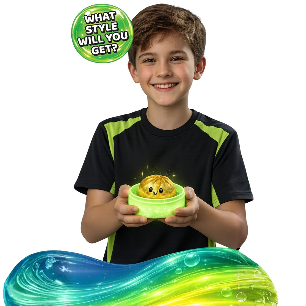 Fun Doh Glow-in-the-Dark Mystery Squishy Dumpling Toy – Rare Pull, Random Style