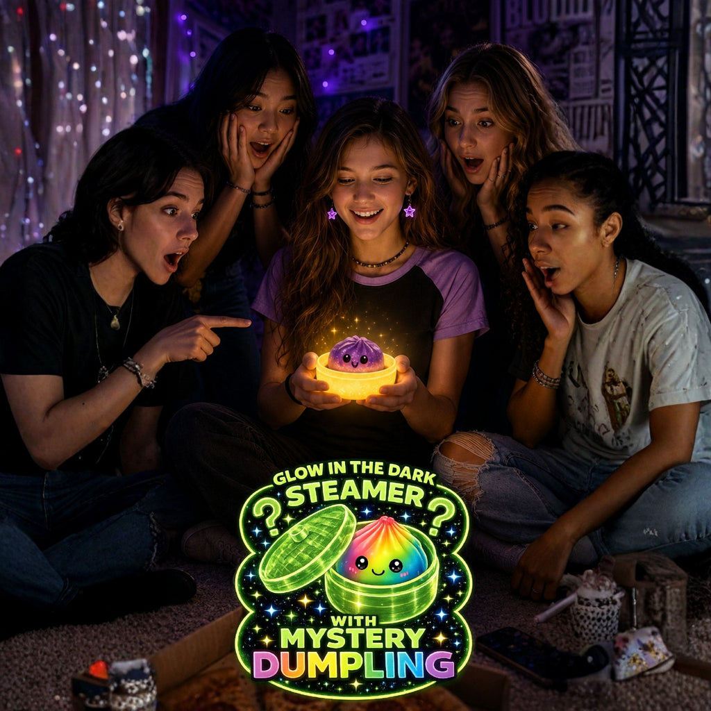 Fun Doh Glow-in-the-Dark Mystery Squishy Dumpling Toy – Rare Pull, Random Style