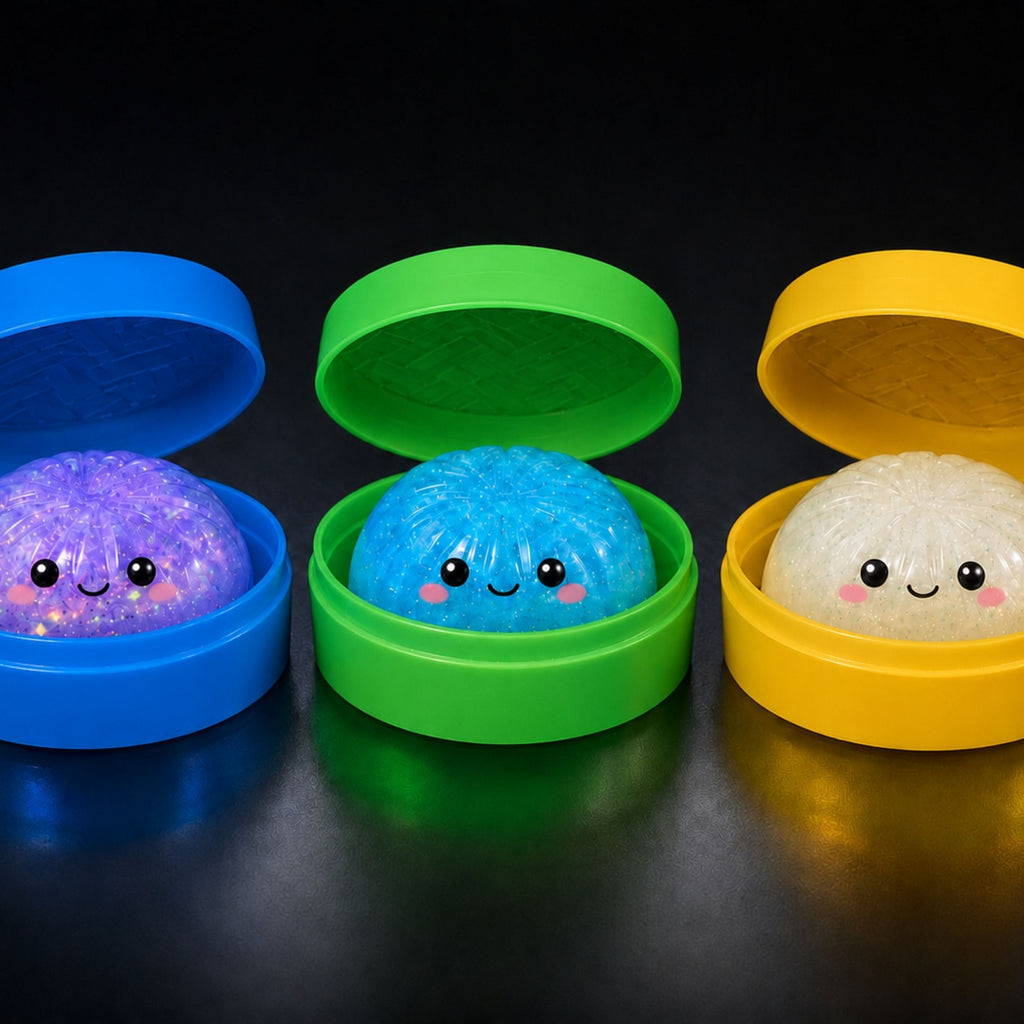 Fun Doh Glow-in-the-Dark Mystery Squishy Dumpling Toy – Rare Pull, Random Style