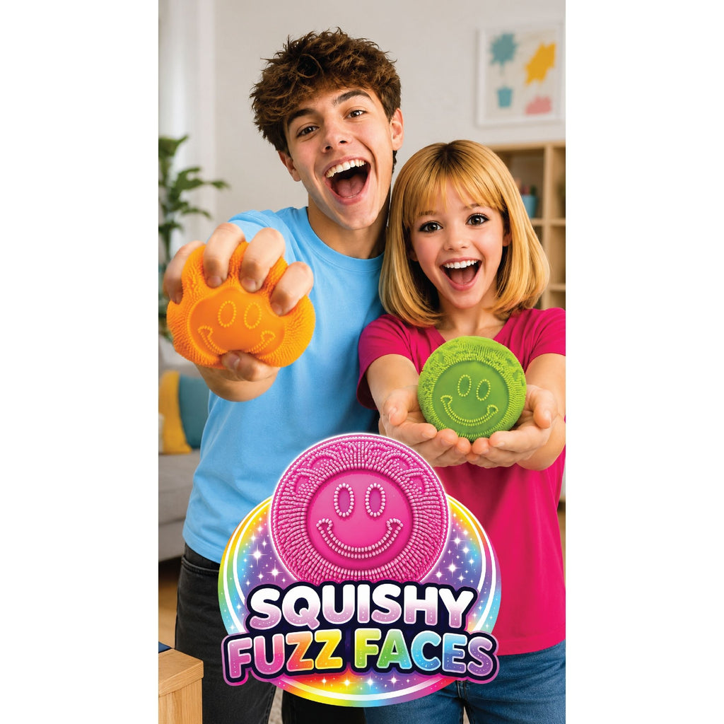 Fun Doh Fuzz Face Squishy Slow Release Ball Toy