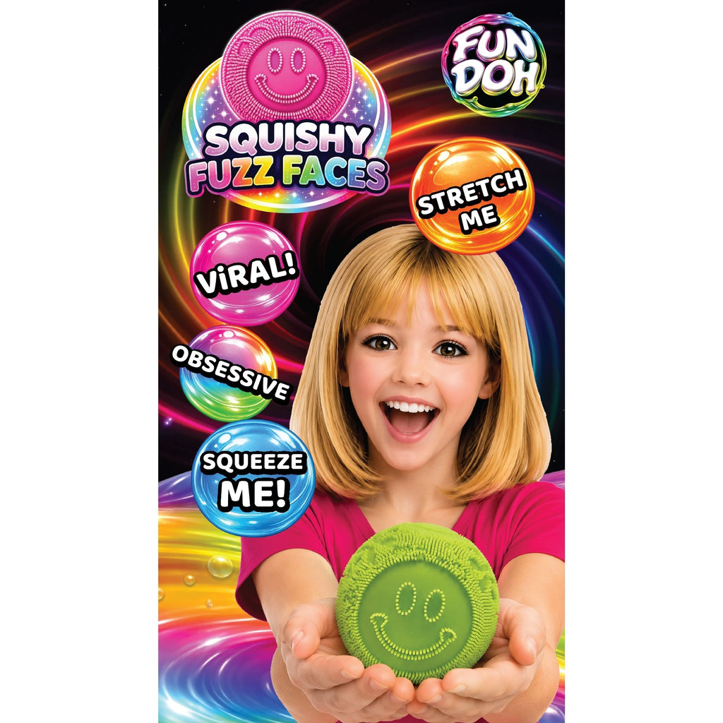 Fun Doh Fuzz Face Squishy Slow Release Ball Toy