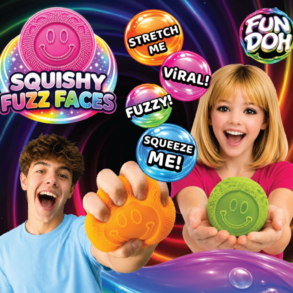 Fun Doh Fuzz Face Squishy Slow Release Ball Toy