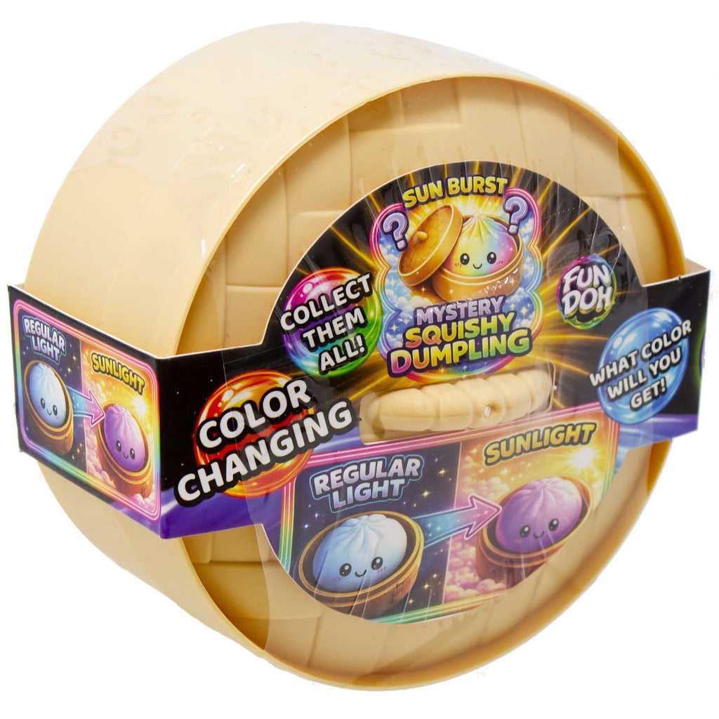 Fun Doh Color Changing Squishy Dumpling Toy – Changes in Sun, Glows in Blacklight, Assorted