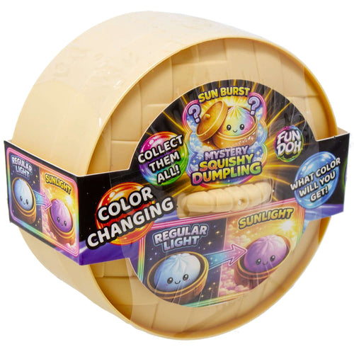 Fun Doh Color Changing Squishy Dumpling Toy – Changes in Sun, Glows in Blacklight, Assorted