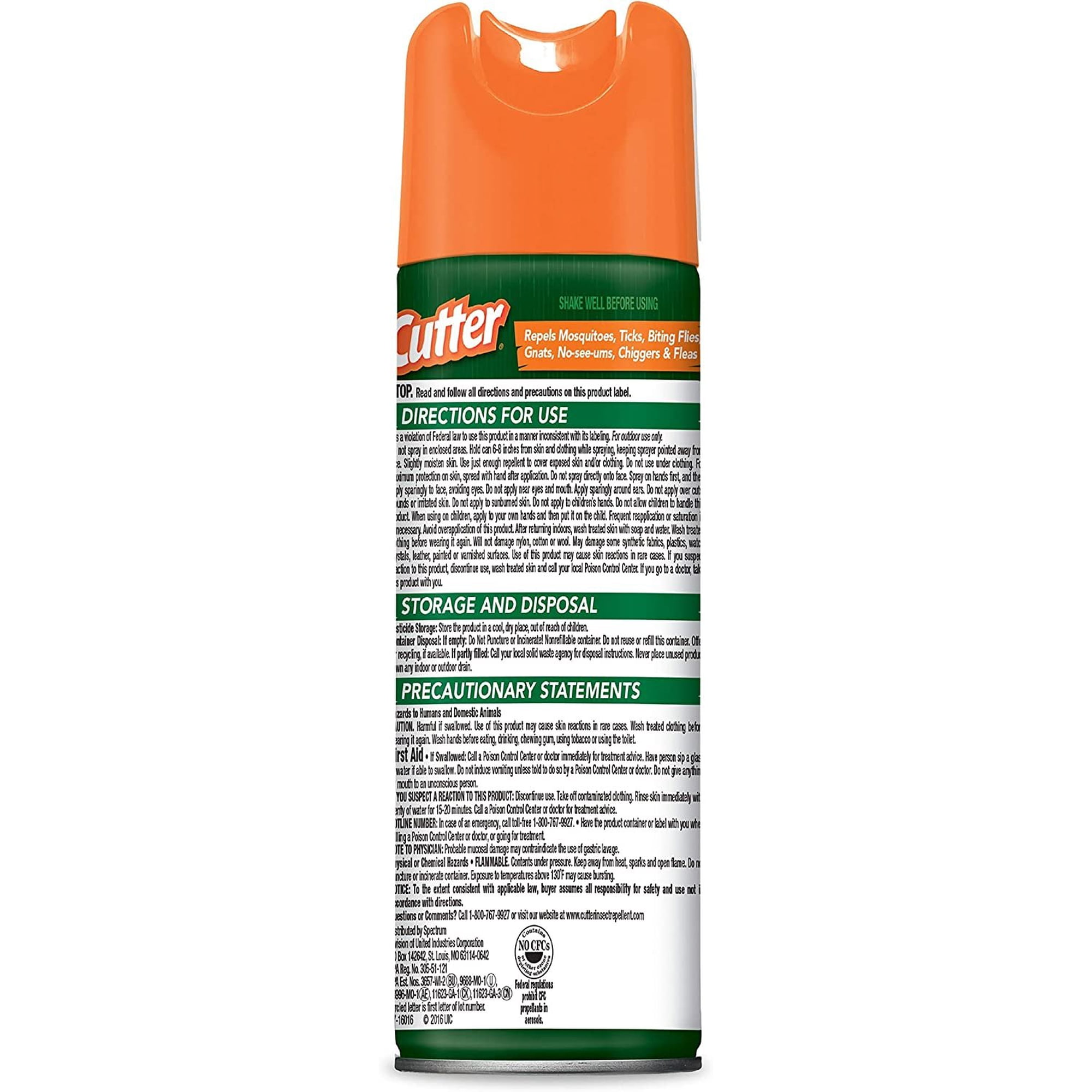 Cutter Backwoods Insect Repellent, Aerosol Spray, 6-oz